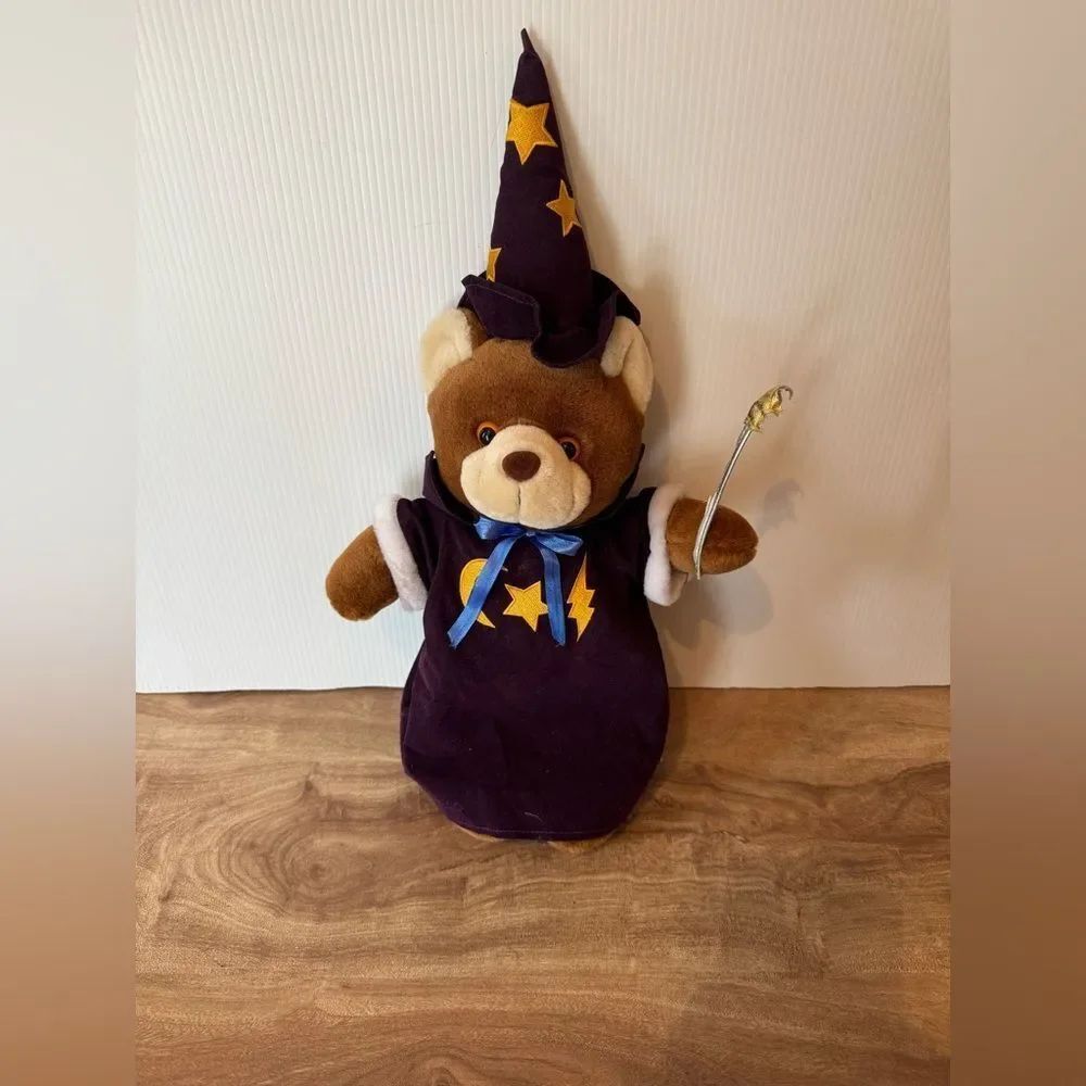 Wizard Teddy Bear Plush Stuffed Animal Plush Vintage 19" w/ hat King Plush Magic - Picture 2 of 10